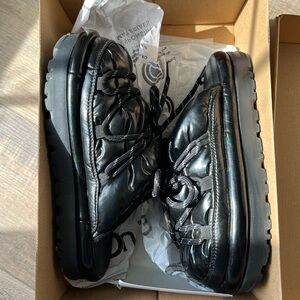 UGG Black Hi Shine Spacesliders Slides With box